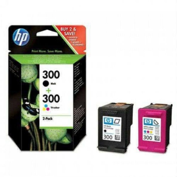 HP 300 KARTUŞ SİYAH VE RENKLİ MULTİ PAKET ORJİNAL ÜCRETSİZ KARGO ürün görseli