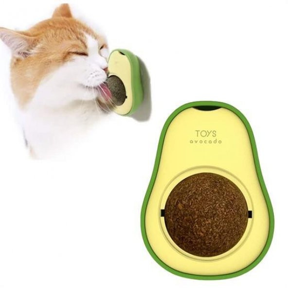Avokado Model Yapışkanlı Kedi Oyuncağı Yenilebilir Kedi Nanesi Otu (3791)