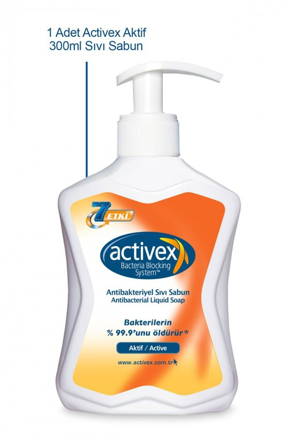 Antibakteriyel Sıvı Sabun Aktif 300ml - 2