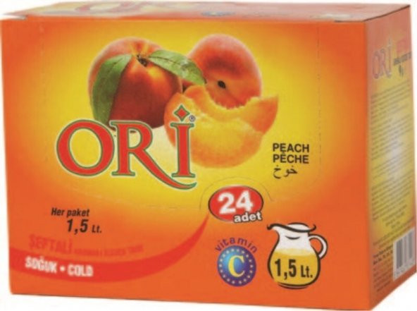 ORİ ŞEFTALİ AROMALI SOĞUK İÇECEK TOZU 9 GR X 24 PAKET ürün görseli