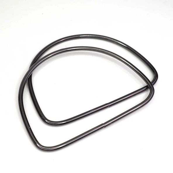 D Model Metal Çanta Sapı - Antrasit (Çift)