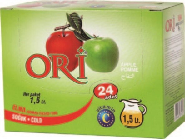 ORİ ELMA AROMALI SOĞUK İÇECEK TOZU 9 GR X 24 PAKET