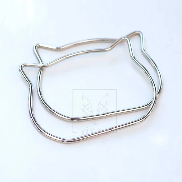 Metal Çanta Sapı Kedi - 8