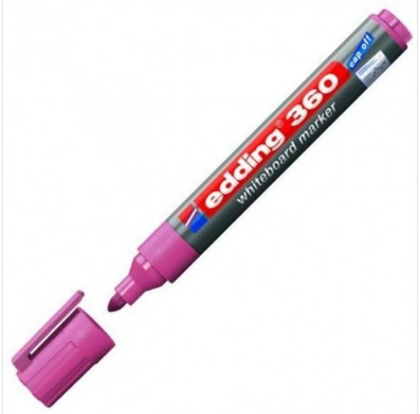 EDDİNG 360 SİLİNEBİLİR BEYAZ TAHTA KALEMİ BOARD MARKER PEMBE