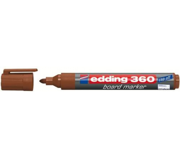 EDDİNG 360 SİLİNEBİLİR BEYAZ TAHTA KALEMİ BOARD MARKER KAHVERENGİ