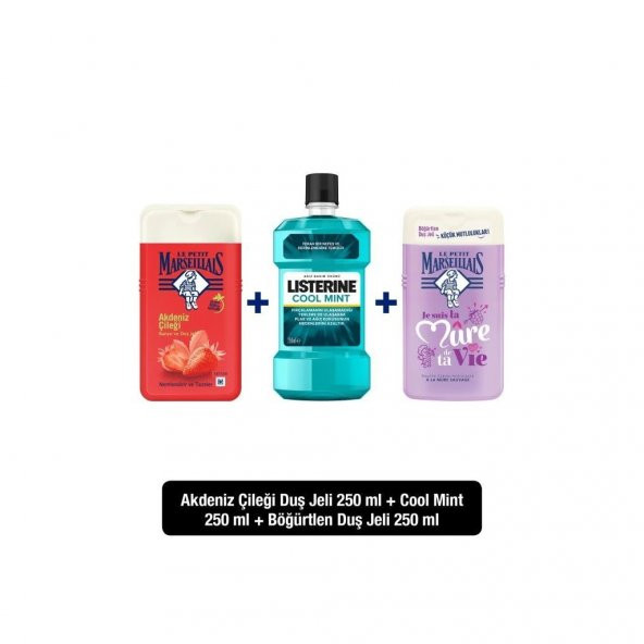 LPM AKDENİZ ÇİLEĞİ 250 ml+Listerine Cool Mint Hafif Tat 250 ML+LP