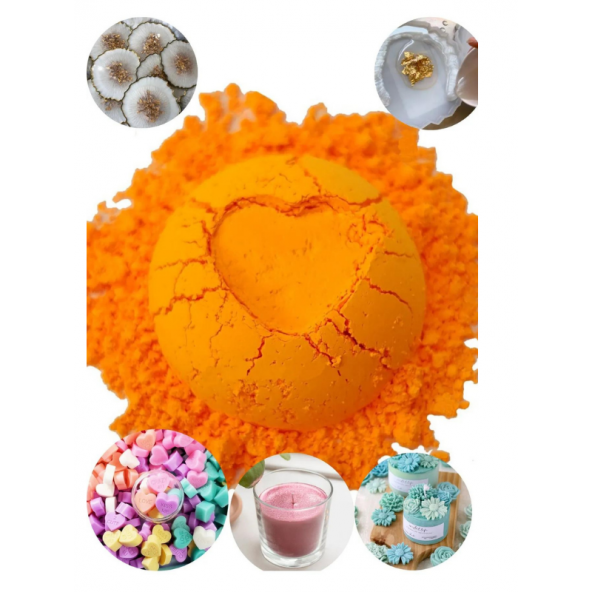 Epoksi Reçine Mica Powder İnci Sedefli Pigment 4-5 gr Orange