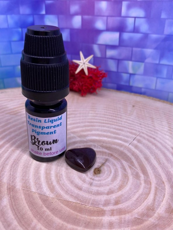 Epoksi Reçine Şeffaf Transparan Pigment Boya Kahverengi 10 ml