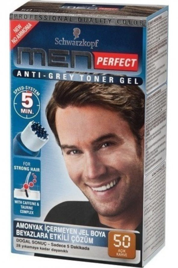 Perfect Erkek Saç Boyası No:50 Açık Kahve