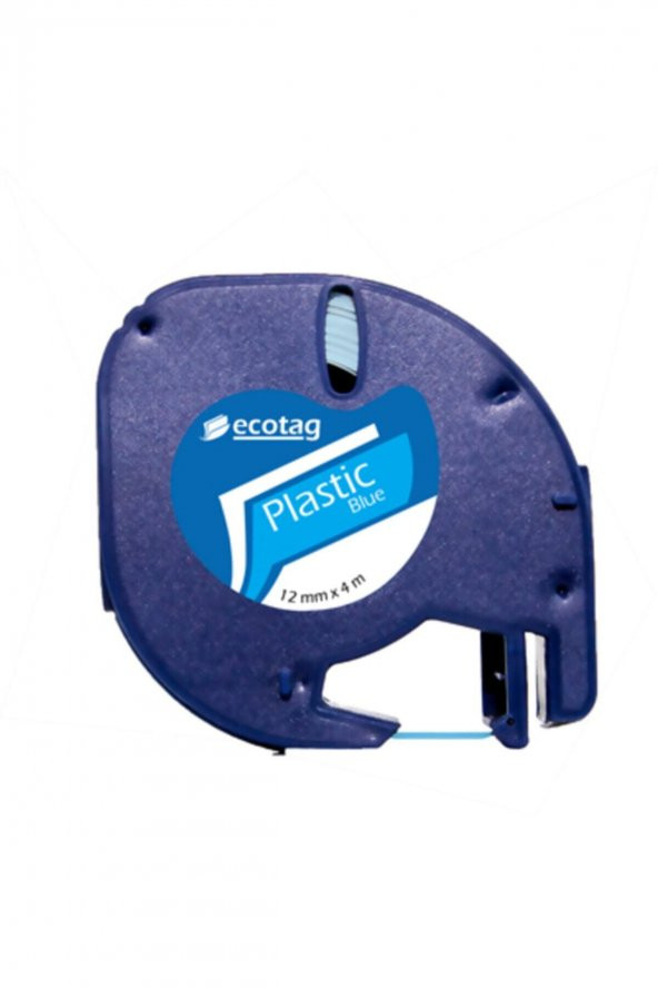 ECOTAGPLUS Dymo Letratag Muadili Thermal Plastik Şerit Etiket Mavi 10lu Eco Paket - 2