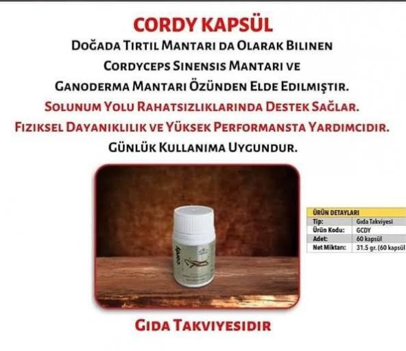 GanoCordy Kapsül ( 60 Kapsül ) - 2