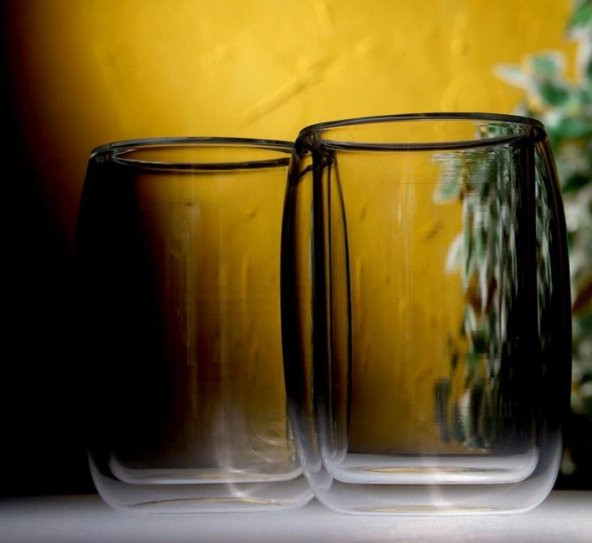 Arow Çift Cidarlı 2li Bardak 400 ml DC1.TR-2984 - 2