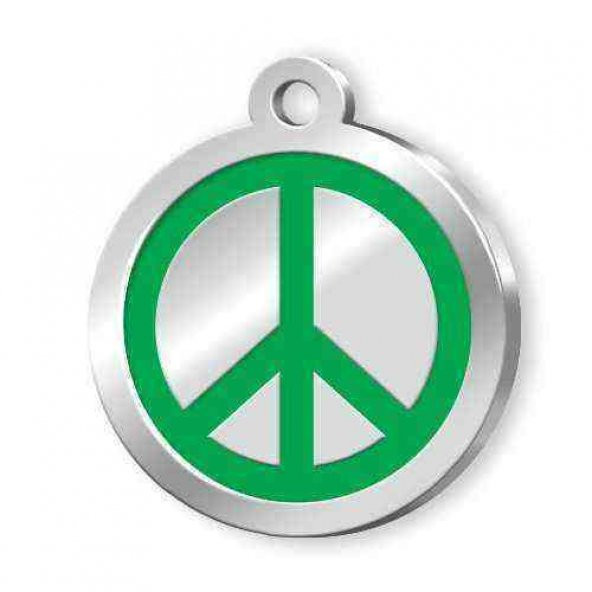 Mineli Seri Dünya Barışı Desenli Künye Yeşil