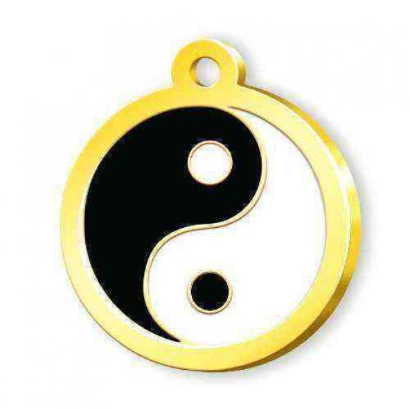 Altın Kaplama Yin Yang Künye ürün görseli 1