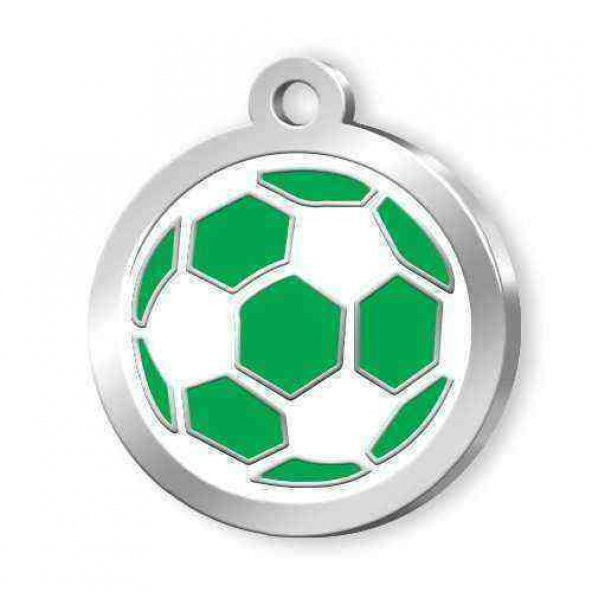 Mineli Seri Futbol Topu Desenli Künye Yeşil  Beyaz