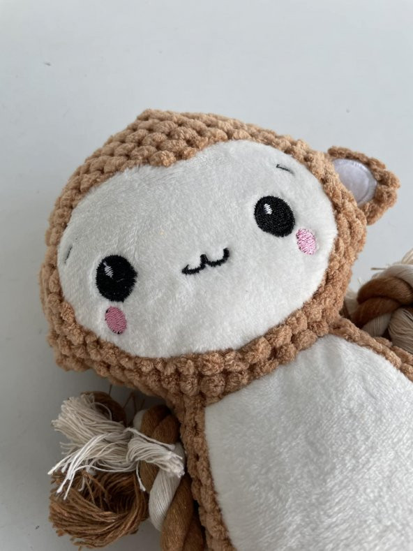 Evcil Hayvan Diş Kaşıma Çiğneme Maymun Peluş Oyuncak - 3