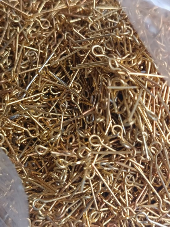 Nikel Kaplama Halkalı Takı Çivisi Sarı 1 Kg 18mm - 3