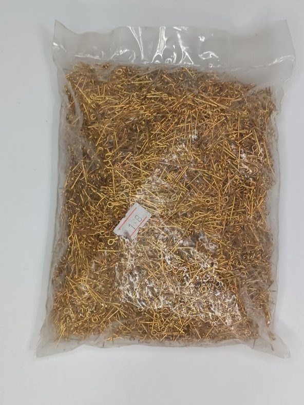 Nikel Kaplama Halkalı Takı Çivisi Sarı 1 Kg 18mm - 5