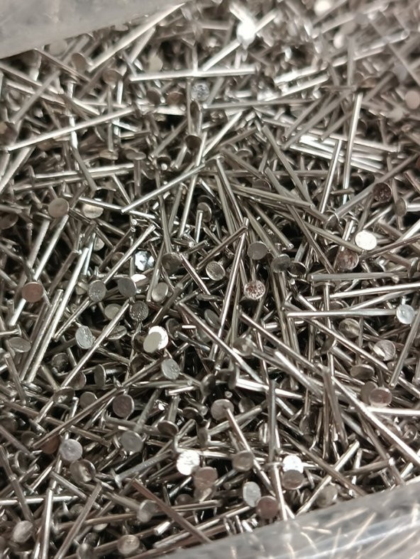 Nikel Kaplama Düz Takı Çivisi 1Kg 16mm - 3