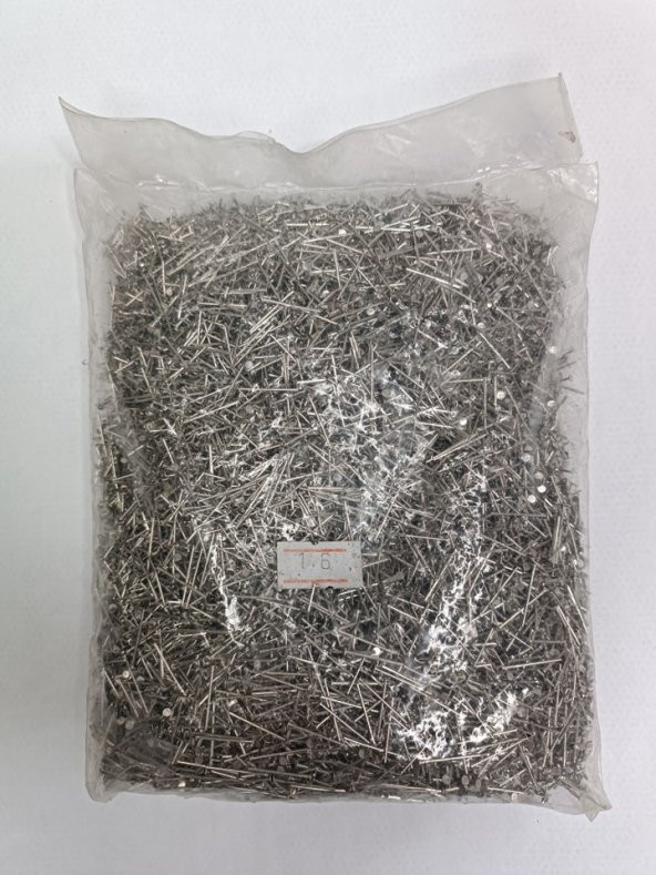 Nikel Kaplama Düz Takı Çivisi 1Kg 16mm - 5