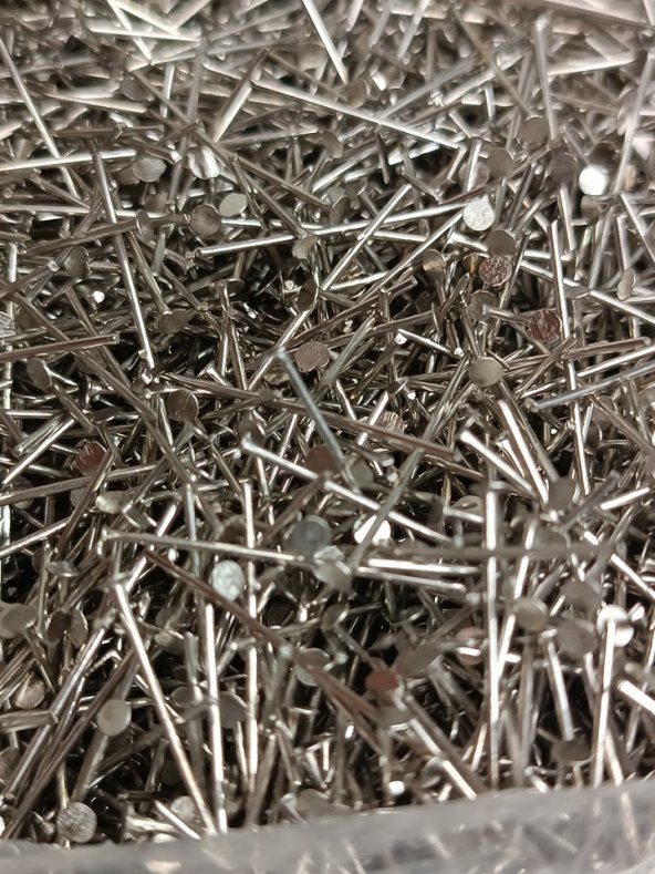 Nikel Kaplama Düz Takı Çivisi 1Kg 24mm - 3