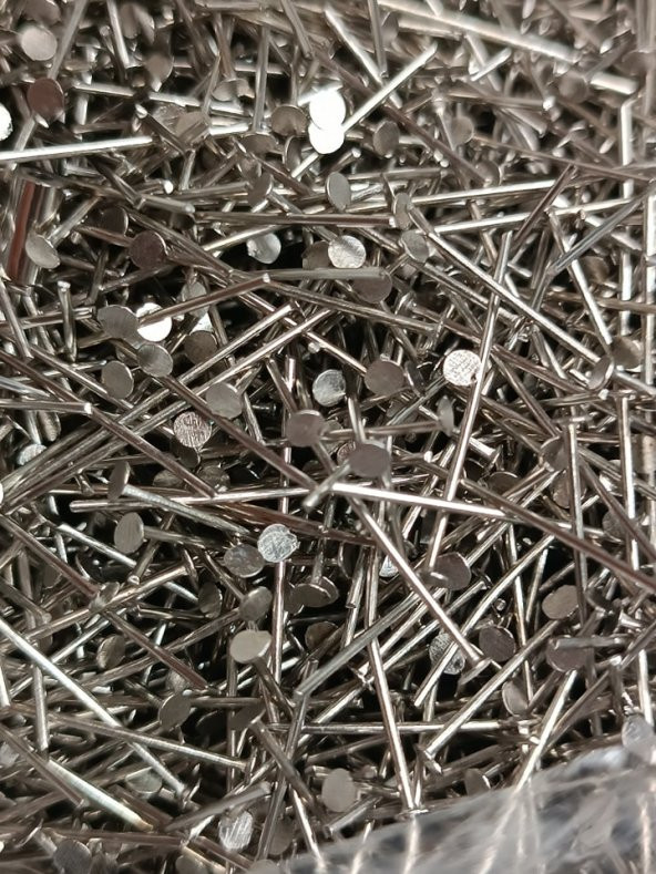 Nikel Kaplama Düz Takı Çivisi 1Kg 26mm - 3