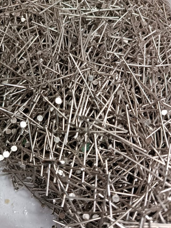 Nikel Kaplama Düz Takı Çivisi 1Kg 30mm - 3