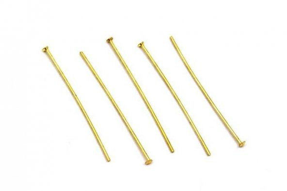 Nikel Kaplama Düz Takı Çivisi Sarı 1Kg 24mm