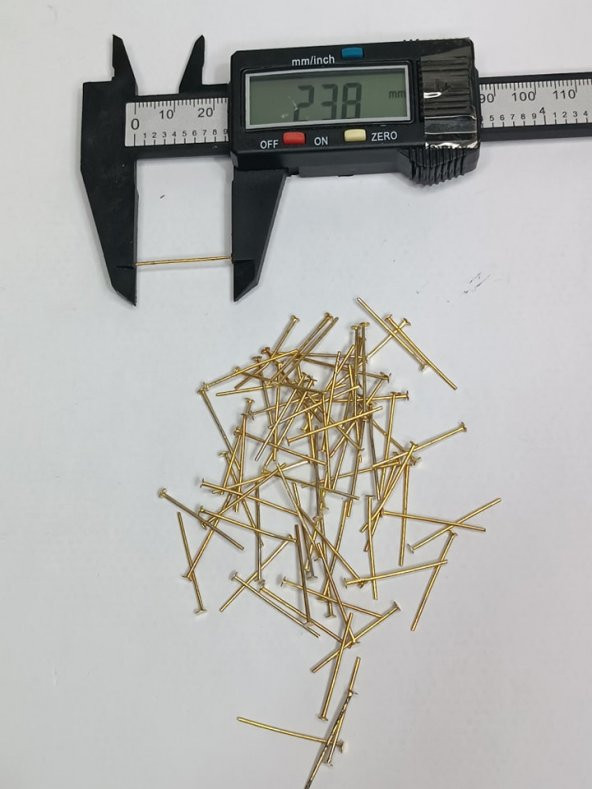 Nikel Kaplama Düz Takı Çivisi Sarı 1Kg 24mm - 4