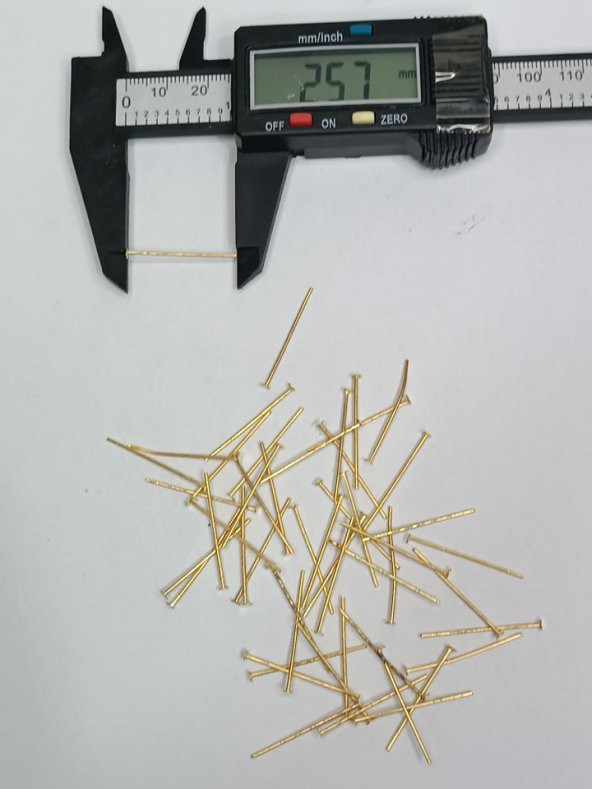 Nikel Kaplama Düz Takı Çivisi Sarı 1Kg 26mm - 4