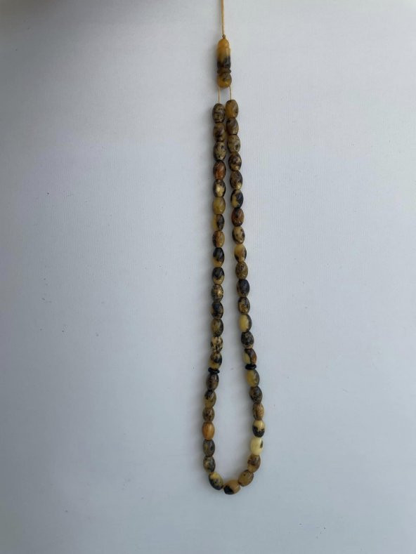 Doğal Kaya Damla Kehribar Tesbih 45lik 9,1x6,6mm 11,20 Gram - 6