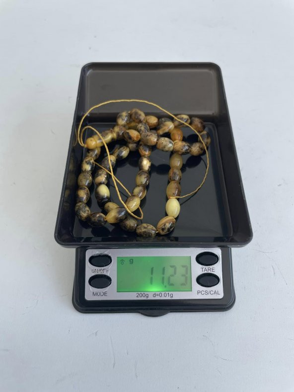 Doğal Kaya Damla Kehribar Tesbih 45lik 9,1x6,6mm 11,20 Gram - 7