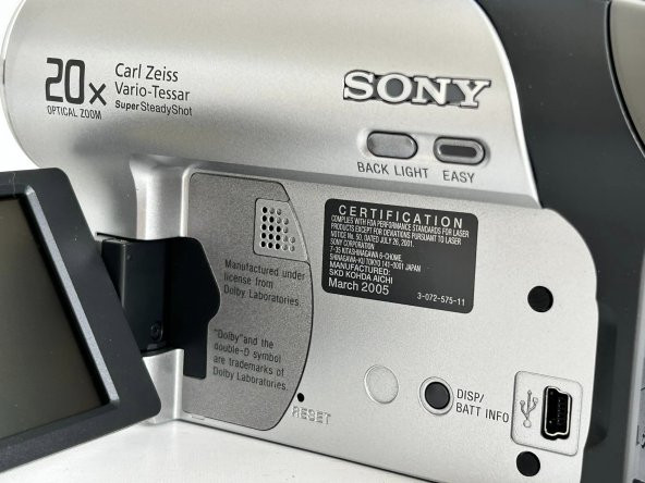 Sony DCR-DVD653E 800x Zoom Video Kamera (Bataryasız) - 5