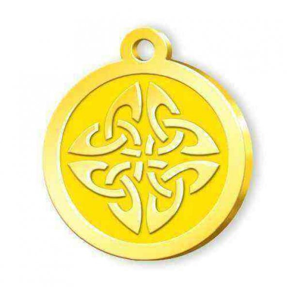 Altın Kaplama Mistik Künye - Sarı ürün görseli 1