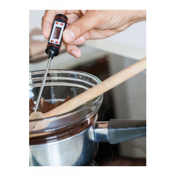 10 Adet Siyah Renk Dijital Gıda Yemek Termometresi Yemek Isı Ölçer SiyahYemek A01 10 ADET - 3