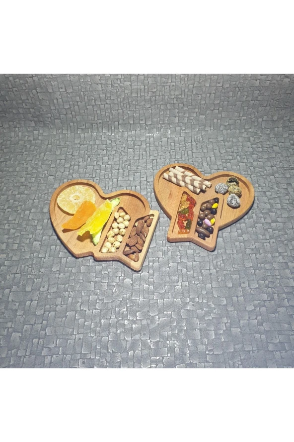 Ahşap Kayın Çerezlik-kahvaltılık Ve Servis- Sunum Tabağı Kz10165