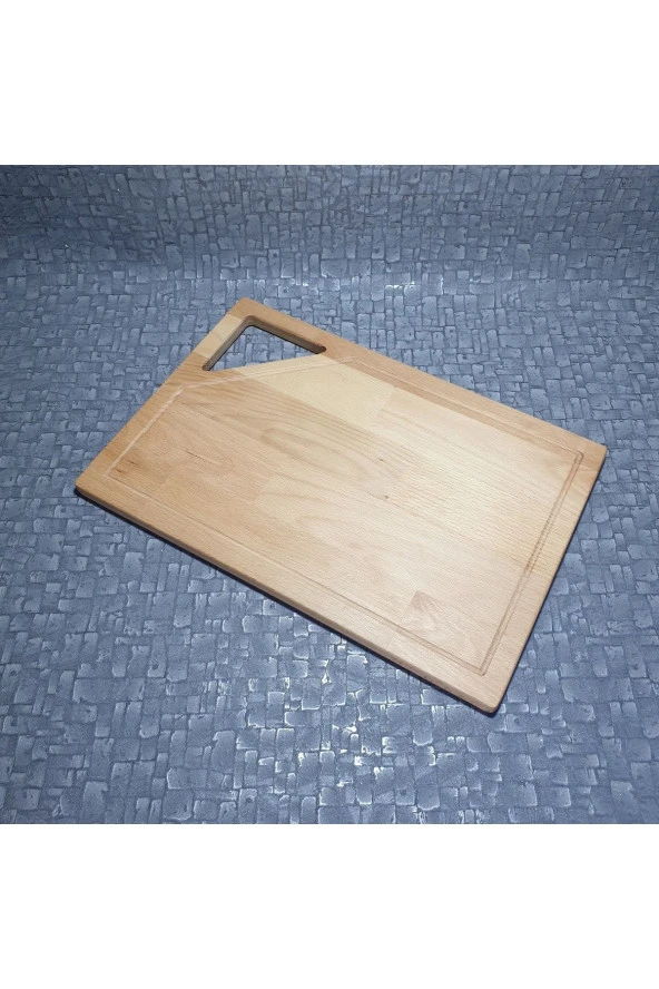 Doğal Ahşap Peynir Ve Sunum Tabağı, Kesme Tahtası Dikdörtgen Kayın Ağacı Kz1018h - 2