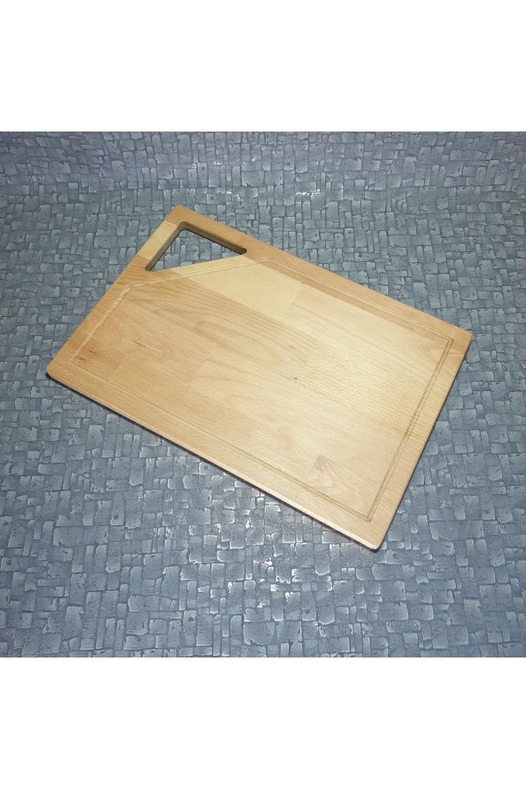 Doğal Ahşap Peynir Ve Sunum Tabağı, Kesme Tahtası Dikdörtgen Kayın Ağacı Kz1018h - 3