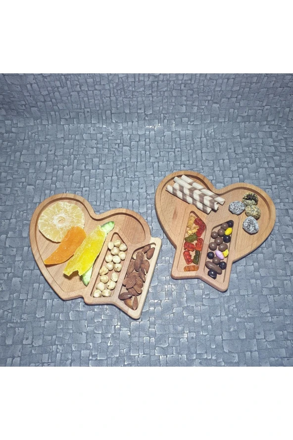 Ahşap Kayın Çerezlik-kahvaltılık Ve Servis- Sunum Tabağı Kz10165 - 3