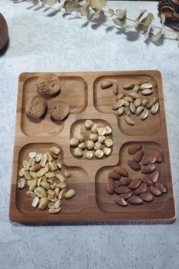 Ahşap Kayın Çerezlik-kahvaltılık Ve Servis- Sunum Tabağı Kz10087 - 3