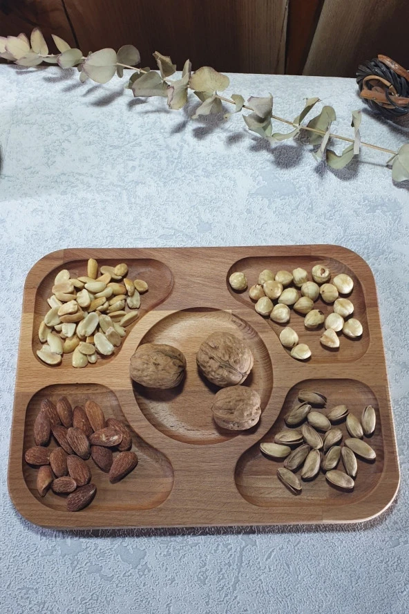 Ahşap Kayın Çerezlik-kahvaltılık Ve Servis- Sunum Tabağı Kz10081 - 3