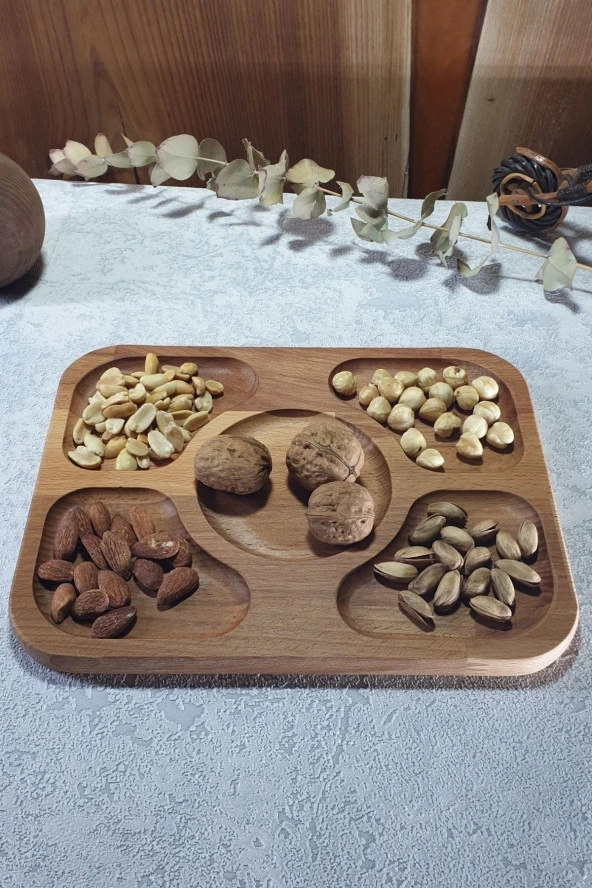 Ahşap Kayın Çerezlik-kahvaltılık Ve Servis- Sunum Tabağı Kz10081