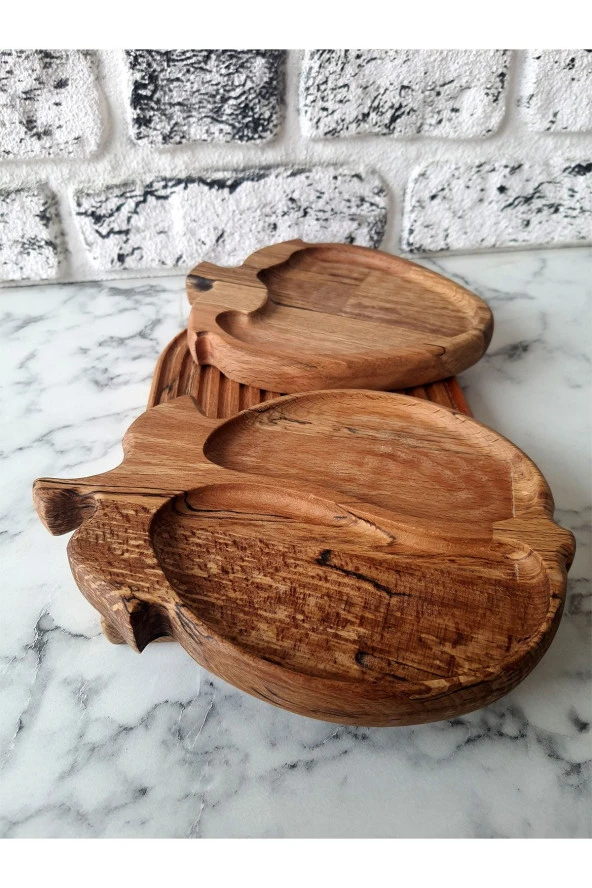 Sunum Servis Tabağı 3 Parça Dekoratif Tabak Çerezlik - 3