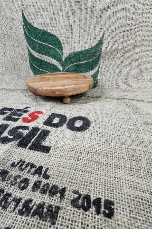 Doğal Ahşap Dekoratif Mini Ayaklı Sofra Sunumluk - 2