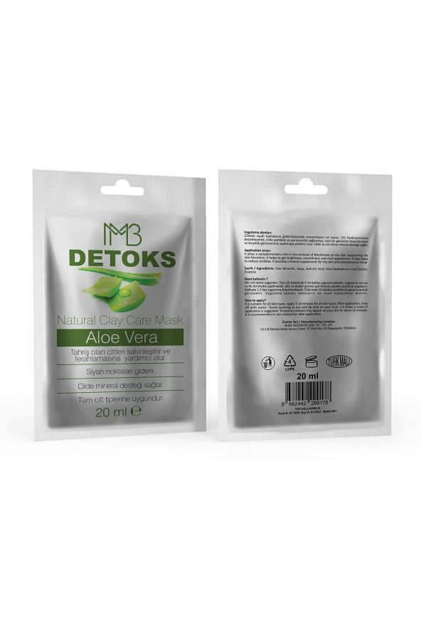 Detoks Aloe Vera Kil Maske 1 Adet