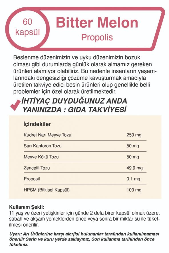 Bitter Melon Kudret Narı&Propolis - 4
