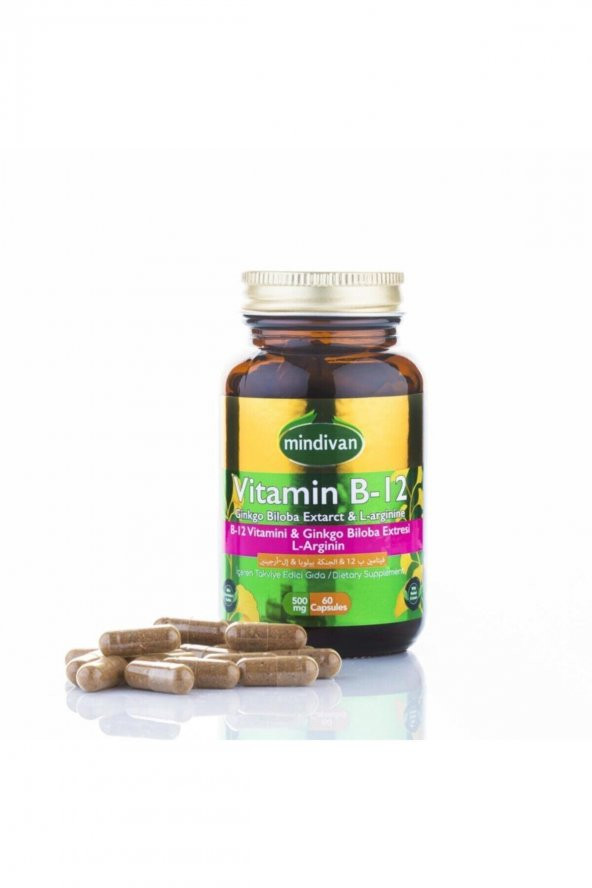 Vitamin B12 Ginkgo Biloba Kapsül L-arginin 500mg 60 Kapsül