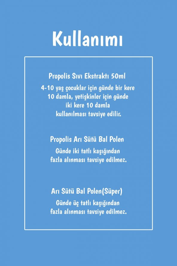 Ultra Takviye Edici Paket  Propolis Sıvı - Arı Sütü - Propolis Arı Sütü Bal Polen - 2