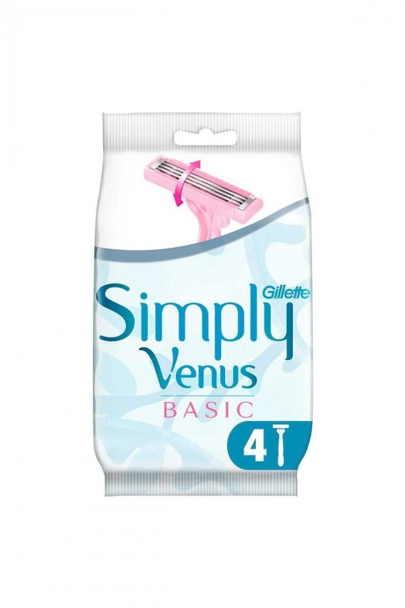 Simply Venus 3 Basic Tıraş Makinesi + 3 Yedek Tıraş Bıçağı 7702018456758