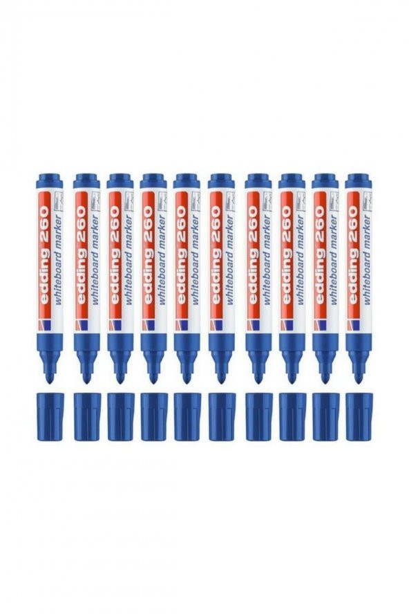 (E-260) Beyaz Tahta Kalemi Mavi 10 Lu